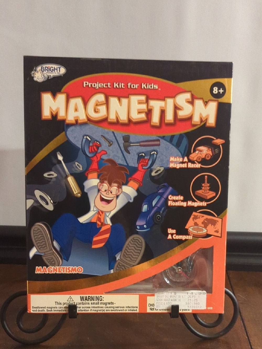 NIB Vintage Bright Kids Magnetism Project Kit Science Experiments 8+
